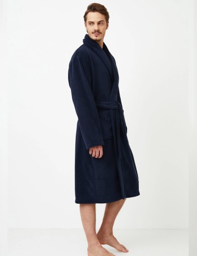 Теплый мужской халат Aruelle GERALD BLUE, Цвет: темно-синий, Размеры: M, изображение 4