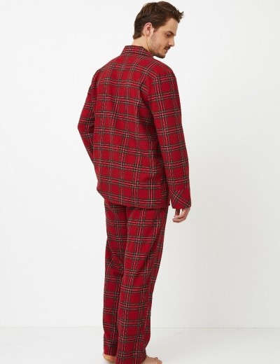 Фланелевая мужская пижама Aruelle HENDRIX, Цвет: бургундское вино, Размеры: L, изображение 3