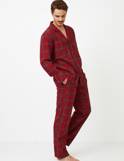 Фланелевая мужская пижама Aruelle HENDRIX, Цвет: бургундское вино, Размеры: L, изображение 4
