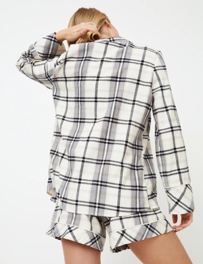 Фланелевая пижама с шортами Aruelle HENRIETTA, Цвет: серый/молочный, Размеры: XS, изображение 2 Фланелевая пижама с шортами Aruelle HENRIETTA, Цвет: серый/молочный, Размеры: XS, изображение 2