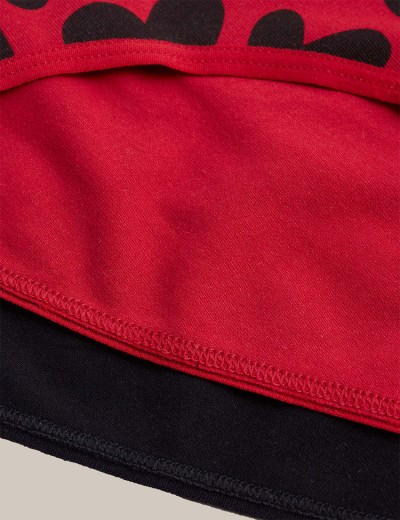 Набор хлопковых трусов 2 шт Esotiq MIA-MIA 42268 черный + красный, Цвет: черный+красный, Размеры: S, изображение 2