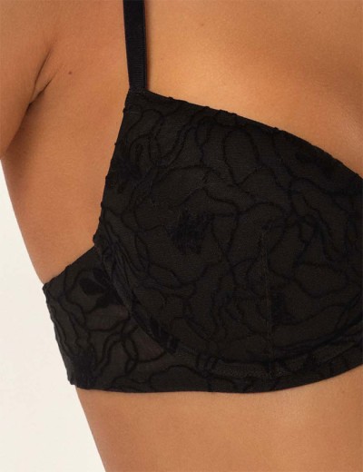 Бюстгальтер с пуш-ап вкладышами Esotiq ORGANIQUE 41780 черный, Цвет: черный, Размеры: 80C, изображение 5