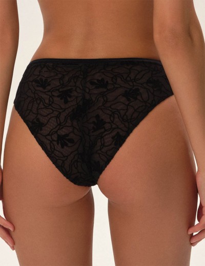 Трусики слипы с флоковым узором Esotiq ORGANIQUE 41782 черный, Цвет: черный, Размеры: S, изображение 2