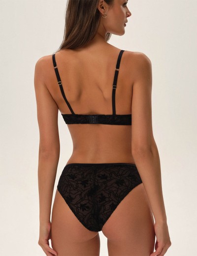 Трусики слипы с флоковым узором Esotiq ORGANIQUE 41782 черный, Цвет: черный, Размеры: S, изображение 5