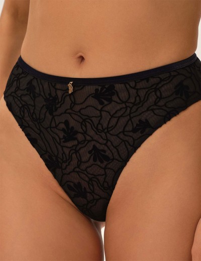Трусики слипы с флоковым узором Esotiq ORGANIQUE 41782 черный, Цвет: черный, Размеры: S, изображение 3
