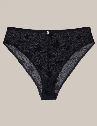 Трусики слипы с флоковым узором Esotiq ORGANIQUE 41782 черный, Цвет: черный, Размеры: S, изображение 7