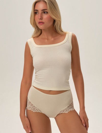 Хлопковые трусы в упаковке 2 шт Esotiq PINKY 42146 терракотовый + экрю, Цвет: терракотовый+экрю, Размеры: M, изображение 4