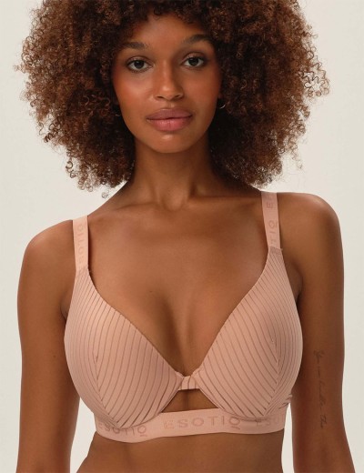 Формованный бюстгальтер Esotiq OSOM 41795 бежевая полоска, Цвет: бежевый, Размеры: 75B, изображение 3