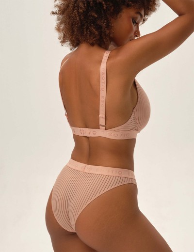 Формованный бюстгальтер Esotiq OSOM 41795 бежевая полоска, Цвет: бежевый, Размеры: 75B, изображение 7