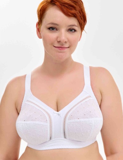 Мягкий хлопковый бюстгальтер без косточек Milavitsa 108180 / 118180 белый, Цвет: белый, Размеры: 85D, изображение 4