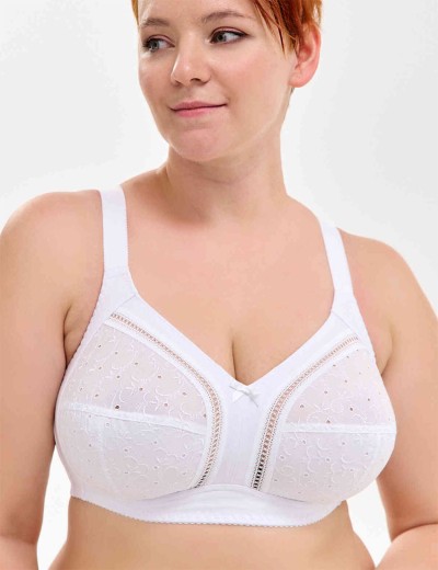 Мягкий хлопковый бюстгальтер без косточек Milavitsa 108180 / 118180 белый, Цвет: белый, Размеры: 85D, изображение 5