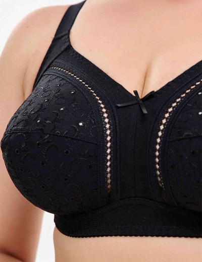 Мягкий хлопковый бюстгальтер без косточек Milavitsa 108180 / 118180 черный, Цвет: черный, Размеры: 80D, изображение 3