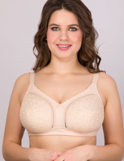 Мягкий хлопковый бюстгальтер без косточек Milavitsa 108180 / 118180 нюд, Цвет: нюд, Размеры: 90B, изображение 7