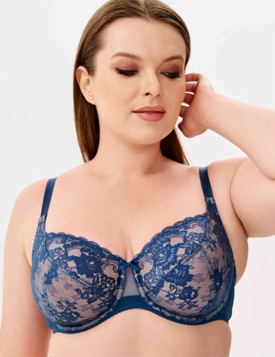 Бюстгальтер мягкий Milavitsa 107180 / 117180 синий топаз/нюд, Цвет: синий топаз/нюд, Размеры: 90C, изображение 4