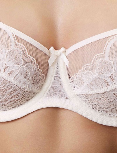 Бюстгальтер мягкая чашка балконет Milavitsa 124970 приглушенный белый, Цвет: приглушенный белый, Размеры: 75E, изображение 4