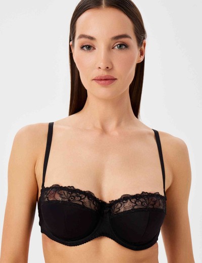 Бюстгальтер балконет Milavitsa 127510 черный, Цвет: черный, Размеры: 80B, изображение 5 Бюстгальтер балконет Milavitsa 127510 черный, Цвет: черный, Размеры: 80B, изображение 5