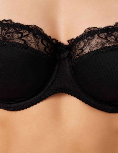 Бюстгальтер балконет Milavitsa 127510 черный, Цвет: черный, Размеры: 80B, изображение 4 Бюстгальтер балконет Milavitsa 127510 черный, Цвет: черный, Размеры: 80B, изображение 4