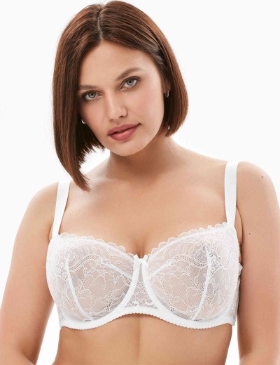 Мягкий кружевной бюстгальтер Milavitsa 129000 белый, Цвет: белый, Размеры: 75C, изображение 5