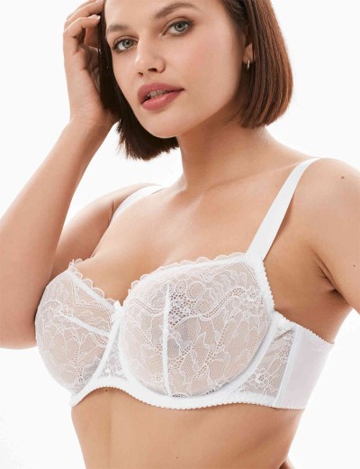 Мягкий кружевной бюстгальтер Milavitsa 129000 белый, Цвет: белый, Размеры: 75C, изображение 3