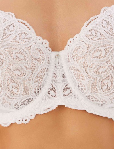 Мягкий кружевной бюстгальтер Nikol Djumon 185 16 белый, Цвет: белый, Размеры: 75B, изображение 4