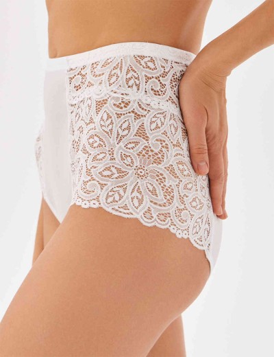 Высокие женские трусы Nikol Djumon 185 36 белый, Цвет: белый, Размеры: M, изображение 3