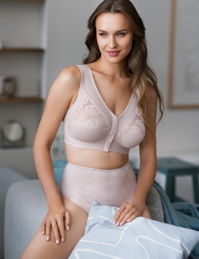 Бюстгальтер с застежкой спереди Senselle CONFIDENCE 11009 серебристый пион, Цвет: серебристый пион, Размеры: 80C, изображение 2