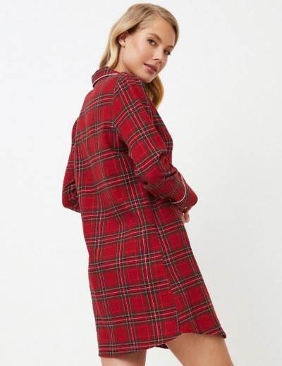 Фланелевая рубашка-халат Aruelle HOLLY, Цвет: бургундское вино, Размеры: XS, изображение 2