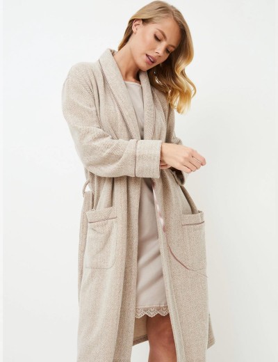 Банный халат Aruelle MARIANNA BEIGE, Цвет: бежевый, Размеры: S, изображение 3