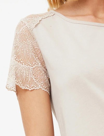 Сорочка с кружевными рукавами Aruelle MARIANNA BEIGE, Цвет: бежевый, Размеры: XS, изображение 4