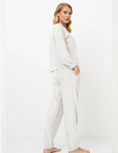 Плюшевый женский комплект Aruelle MEREDITH SET, Цвет: светло-серый, Размеры: 2XL, изображение 3