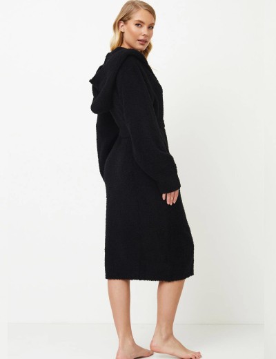 Длинный женский халат Aruelle RORY, Цвет: черный, Размеры: S, изображение 4