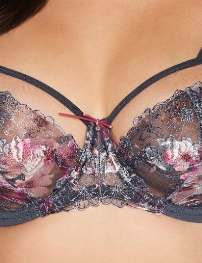 Бюстгальтер мягкий Ava ROMANCE 2123 M Gray, Цвет: графит, Размеры: 100C, изображение 3