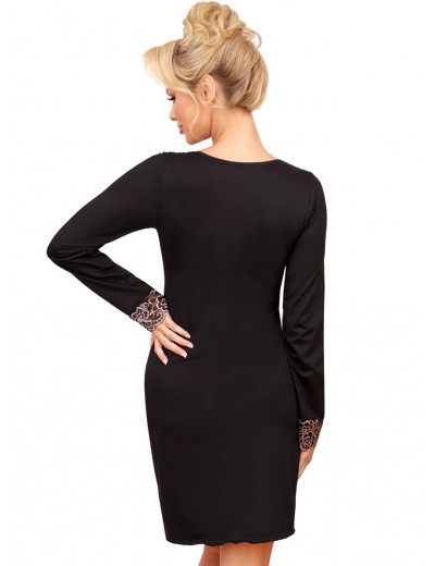 Сорочка с длинными рукавами Donna EMMA long nightdress, Цвет: черный, Размеры: S, изображение 2