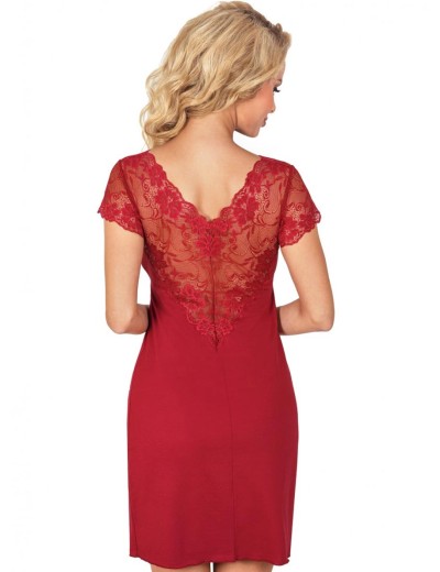 Сорочка с кружевом Donna ISMENA nightdress BURGUNDY, Цвет: красный, Размеры: S, изображение 2 Сорочка с кружевом Donna ISMENA nightdress BURGUNDY, Цвет: красный, Размеры: S, изображение 2