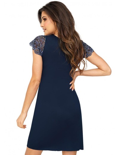 Сорочка с кортким рукавом Donna MELANIA nightdress DARK BLUE, Цвет: темно-синий, Размеры: S, изображение 2