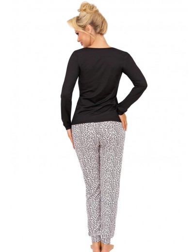 Пижама с брюками Donna PANTERA long pyjamas BLACK, Цвет: черный, Размеры: S, изображение 3