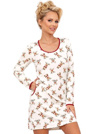 Сорочка с длинными рукавами Donna RENI nightdress, Цвет: белый, Размеры: S, изображение 2 Сорочка с длинными рукавами Donna RENI nightdress, Цвет: белый, Размеры: S, изображение 2