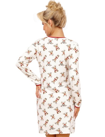 Сорочка с длинными рукавами Donna RENI nightdress, Цвет: белый, Размеры: S, изображение 3 Сорочка с длинными рукавами Donna RENI nightdress, Цвет: белый, Размеры: S, изображение 3