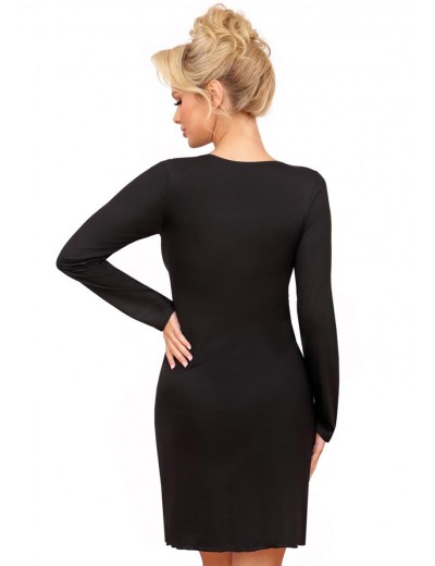 Сорочка из вискозы Donna SILVANA long nightdress BLACK, Цвет: черный, Размеры: S, изображение 2