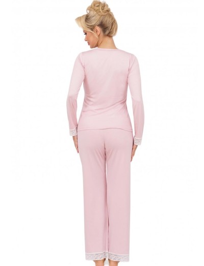 Вискозная пижама с брюками Donna SIMPLY long pyjamas POWDER PINK, Цвет: розовый, Размеры: S, изображение 3