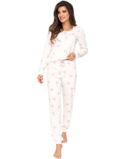 Хлопковая пижама с брюками Donna SWEET long pyjamas, Цвет: белый, Размеры: L, изображение 2
