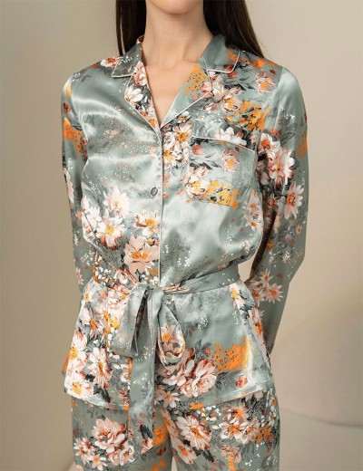 Шелковый комплект тройка Mia-Amore AZALIA 4417, Цвет: серебристый, Размеры: S, изображение 2