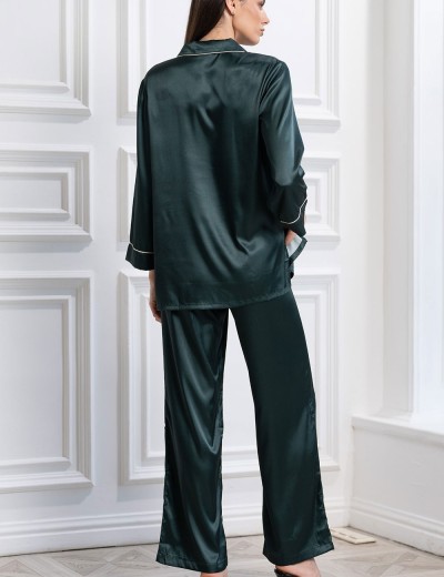 Пижама шёлковая Mia-Amore FELLINI 3915 малахит, Цвет: малахит, Размеры: S, изображение 2