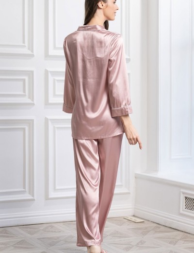 Пижама шёлковая Mia-Amore FELLINI 3915 пудра, Цвет: пудровый, Размеры: L, изображение 4