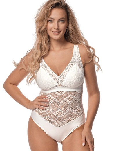 Кружевное боди Mefemi DESIRE BODY экрю, Цвет: экрю, Размеры: M, изображение 3