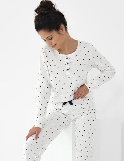 Хлопковая пижама Sensis BLUEBELL, Цвет: белый, Размеры: M, изображение 3