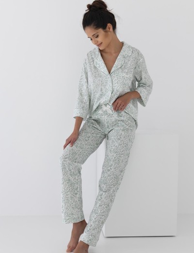 Женская пижама из хлопка Sensis ELISE, Цвет: мята, Размеры: M, изображение 2