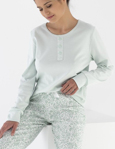 Женская хлопковая пижама Sensis OLIVE, Цвет: зеленый, Размеры: M, изображение 3