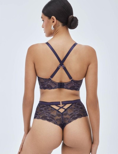 Бюстгальтер с мягкой чашкой Alles GLOW M navy blue, Цвет: темно-синий, Размеры: 70F, изображение 7