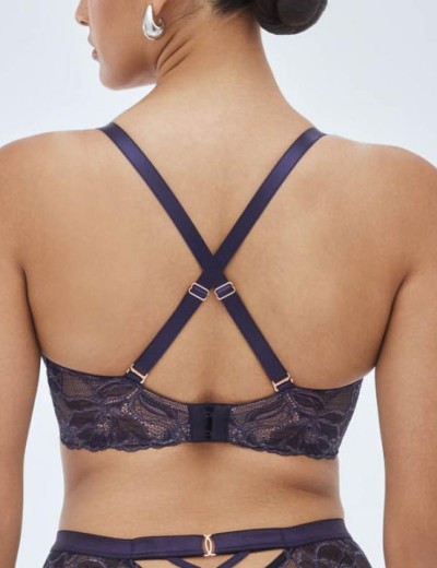 Бюстгальтер с мягкой чашкой Alles GLOW M navy blue, Цвет: темно-синий, Размеры: 70F, изображение 2